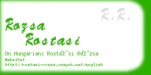 rozsa rostasi business card